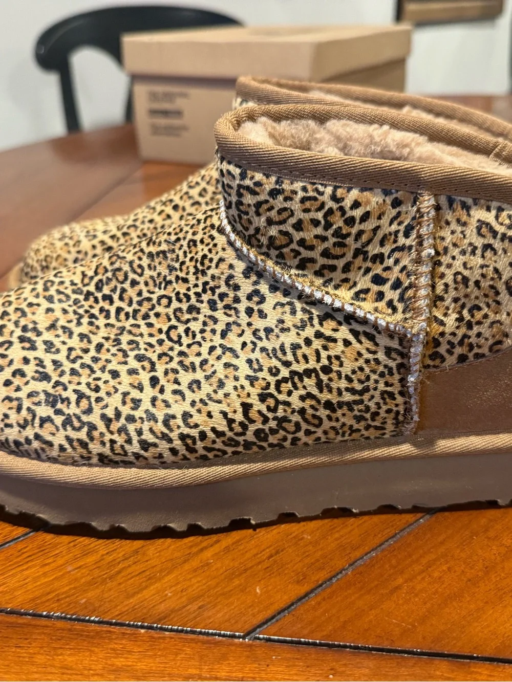 Leopard Print Uggs W9